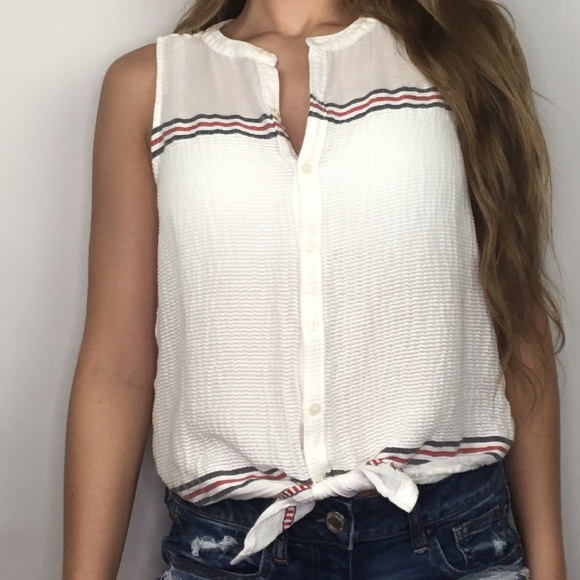 Lucky Brand Tops - Lucky Brand Button Down Thin Tank Top XS Beach